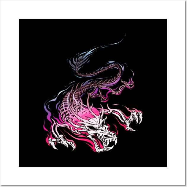 Chinese Skull Dragon Wall Art by Tobe_Fonseca